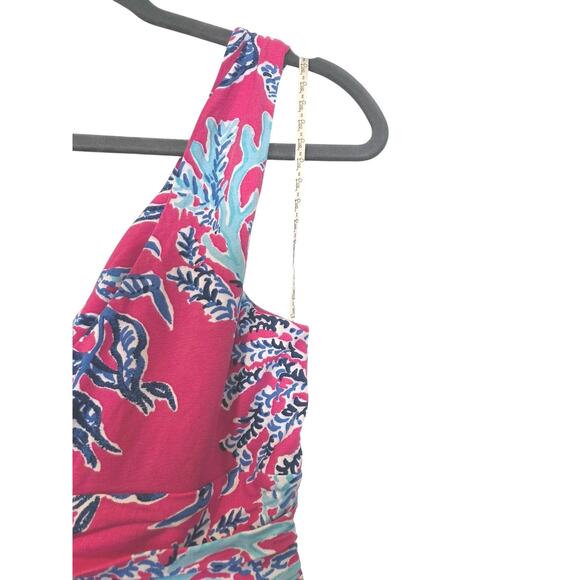 Lilly Pulitzer Sloane Maxi Dress Capri Pink Samba Tropical Beachy Boho | L EUC - Picture 6 of 10